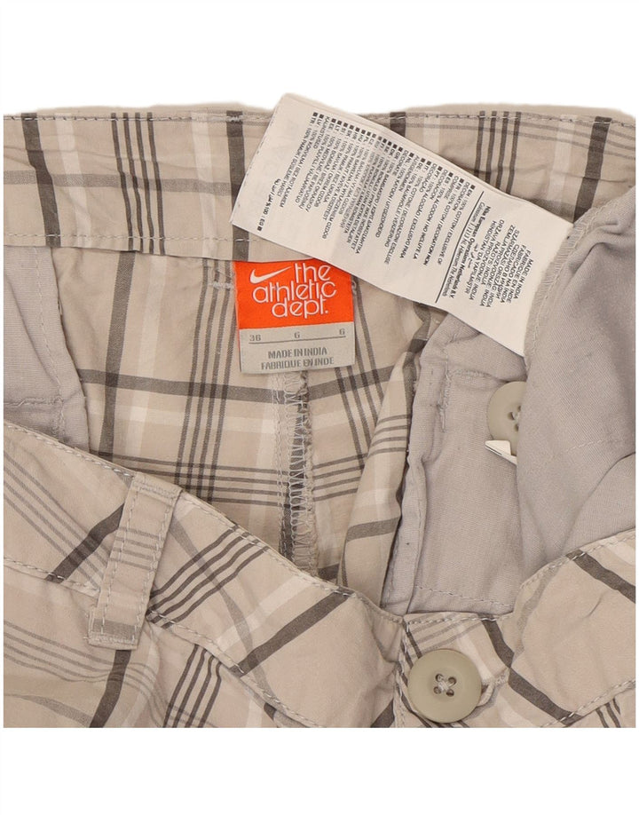 Pantaloncini cargo da uomo Nike W36 Large Beige Check Cotton