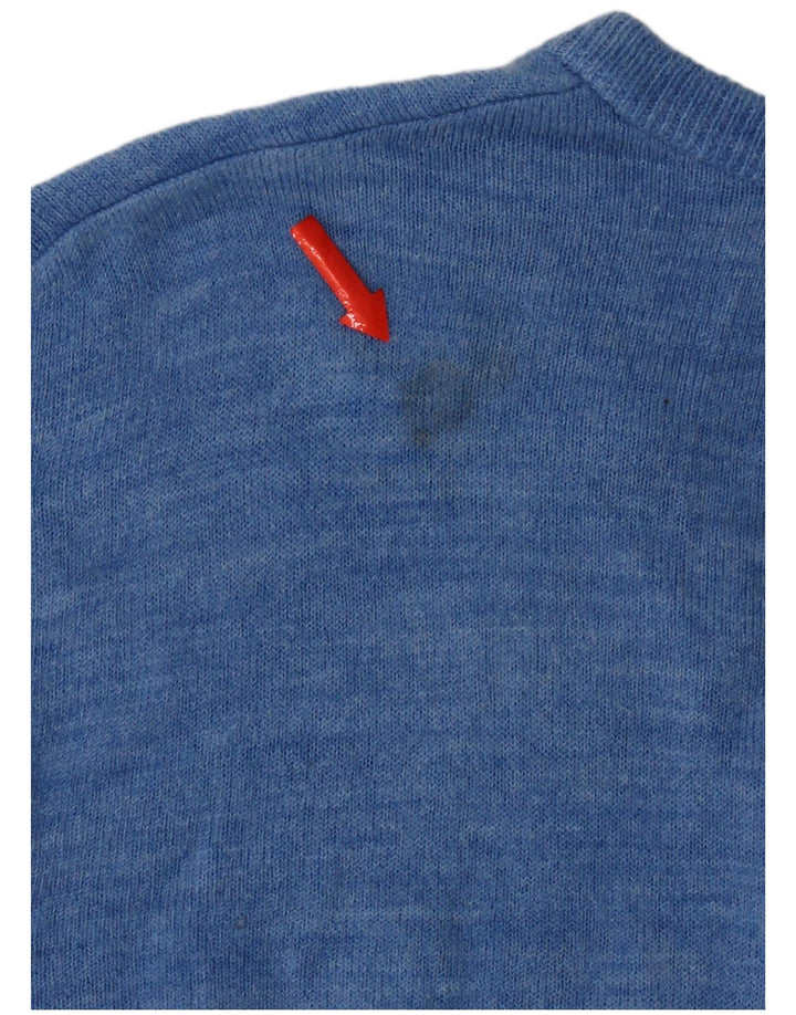 Maglione da uomo con scollo a V Marks & Spencer grande acrilico blu