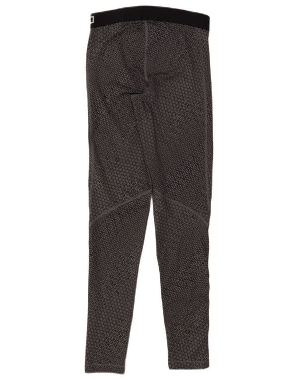 Leggings grafici Nike Dri Fit da donna UK 12 Poliestere geometrico grigio medio