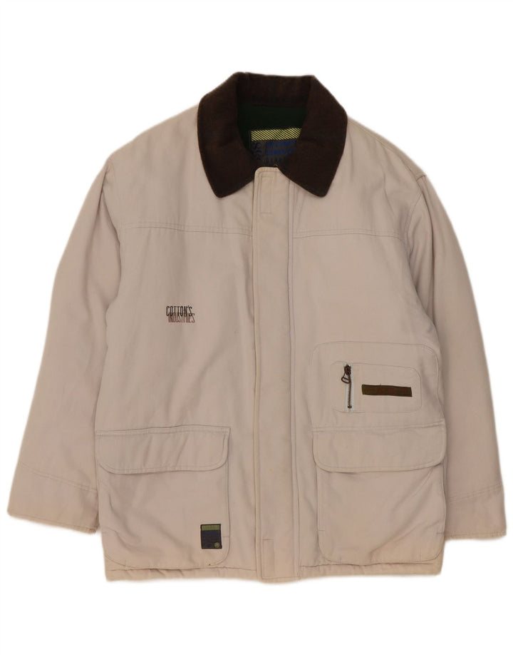Giacca utility da uomo Cotton's Industries UK 38 medio bianco sporco