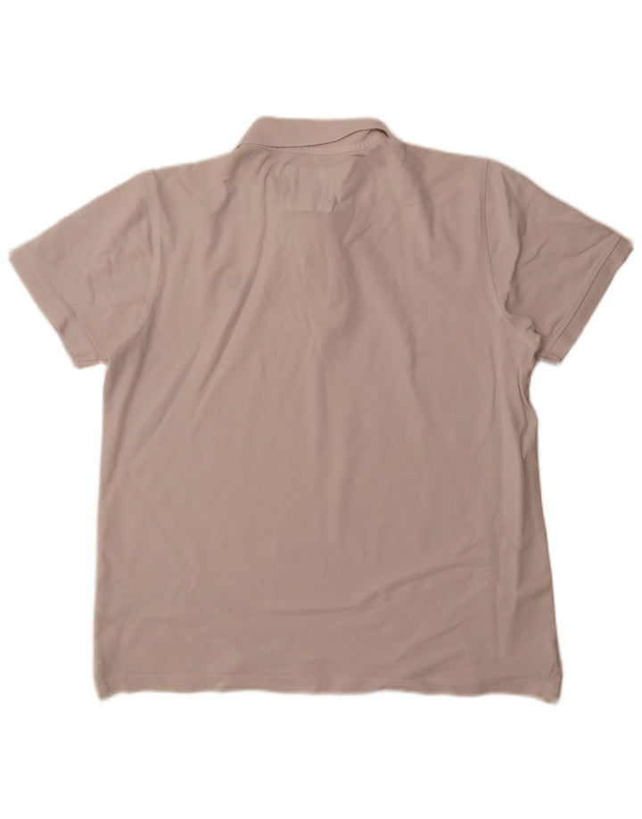 CREW CLOTHING Polo da uomo grande in cotone bianco