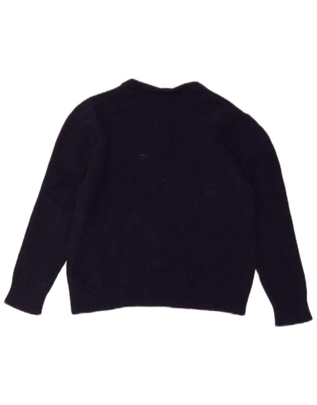 Maglione maglione girocollo per bambini Lacoste 7-8 anni in lana vergine blu navy