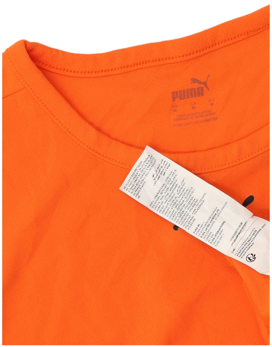 T-shirt da uomo PUMA Top in poliestere color block arancione medio