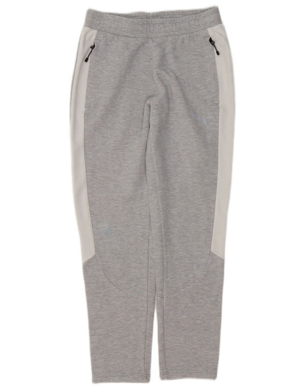 Pantaloni da tuta da uomo Puma Small in cotone color block grigio