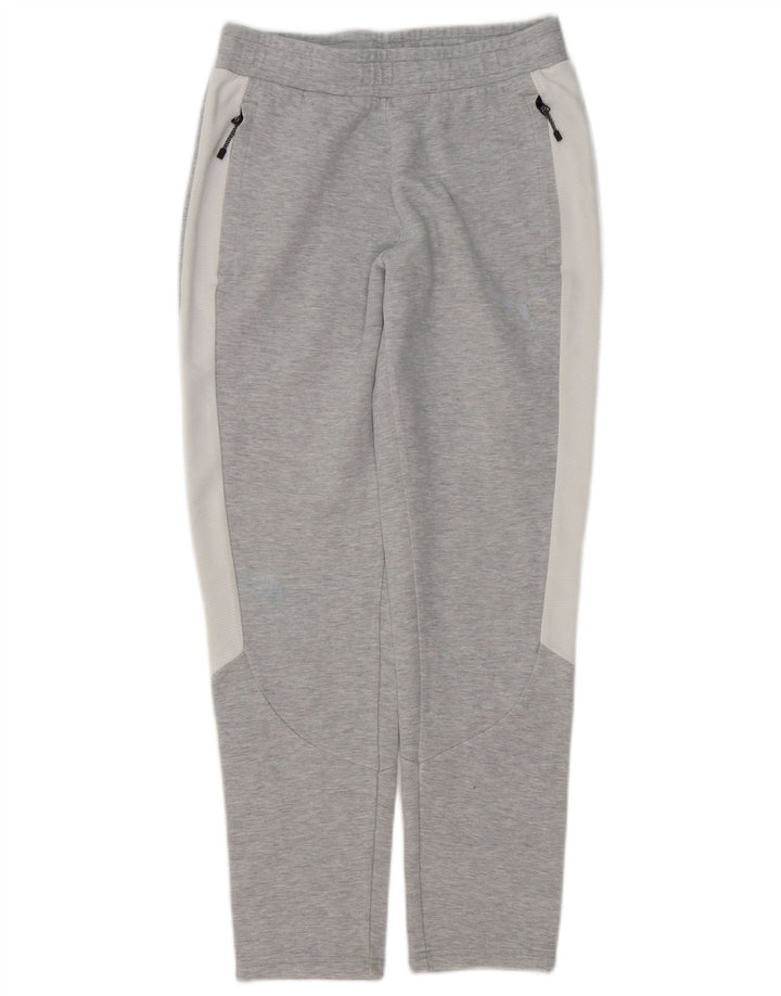 Pantaloni da tuta da uomo Puma Small in cotone color block grigio