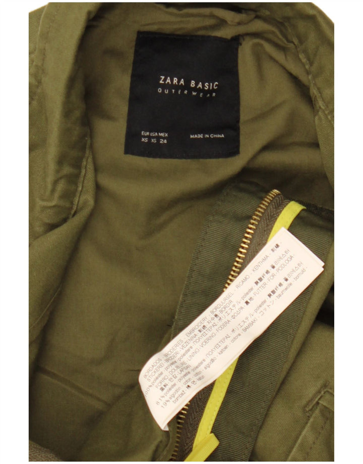 Giacca Parka oversize con grafica da donna Zara UK 6 XS Poliestere floreale kaki