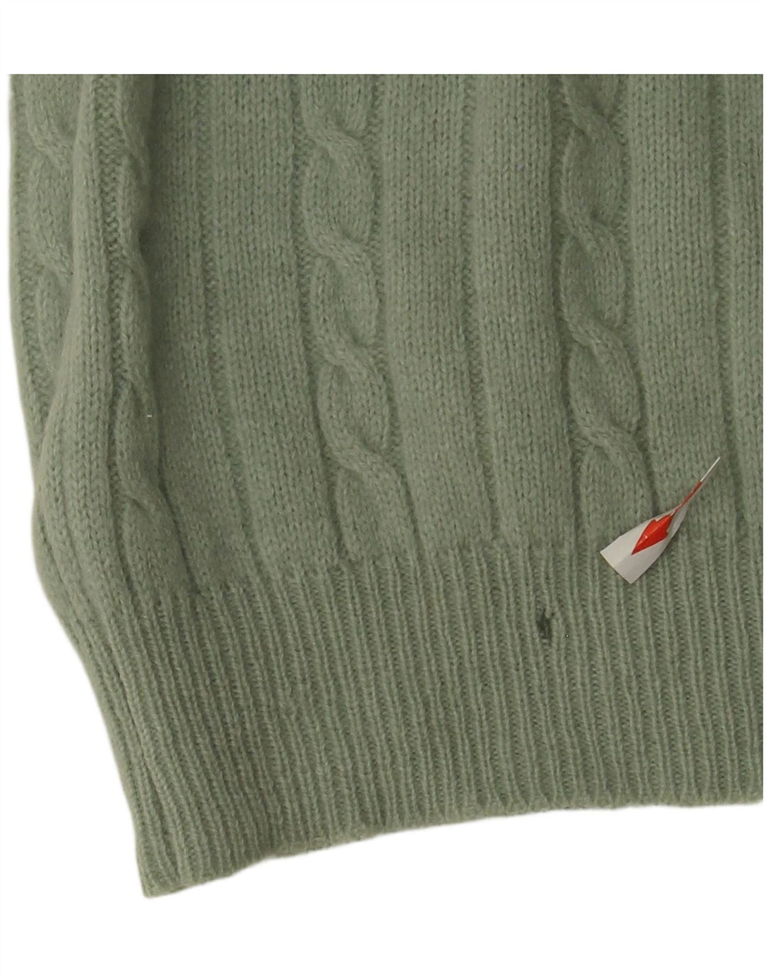Maglione girocollo da uomo stile libero in lana verde grande