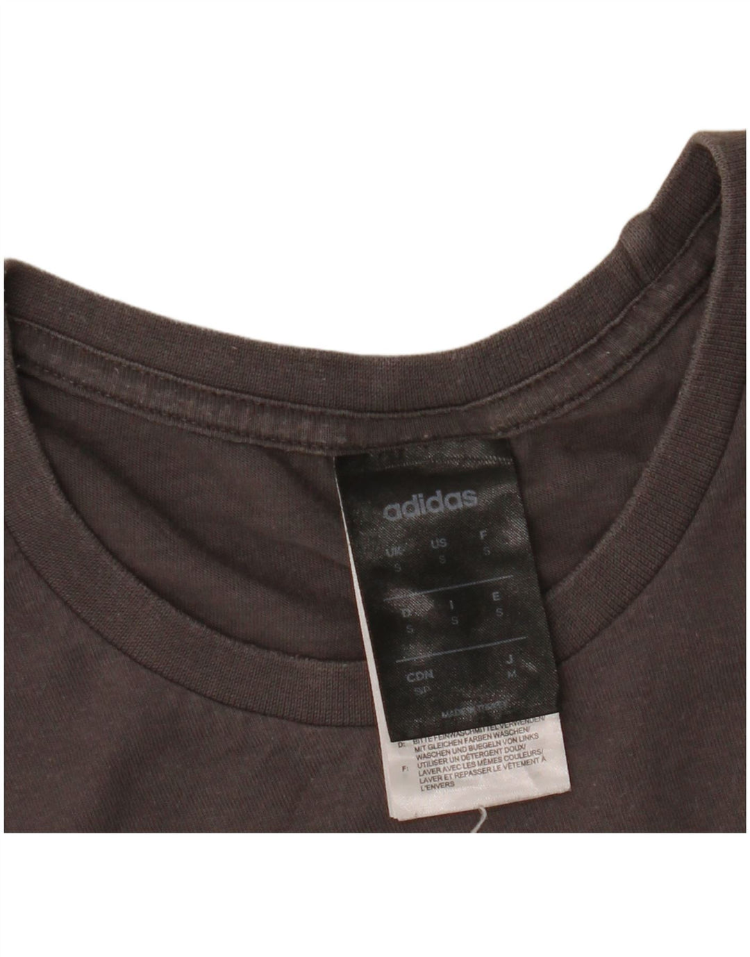 T-shirt grafica da uomo Adidas Top piccola in cotone grigio