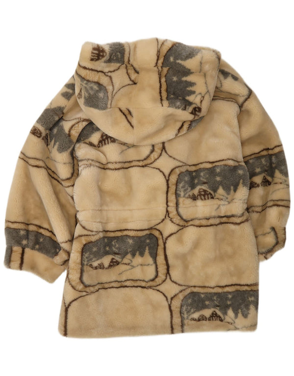 Soprabito oversize con cappuccio da donna Verde Più IT 42 Beige medio geometrico