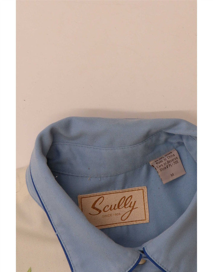 Camicia da donna Scully UK 14 Rayon color block blu medio