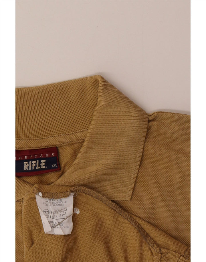 Polo Heritage da uomo RIFLE 2XL in cotone beige