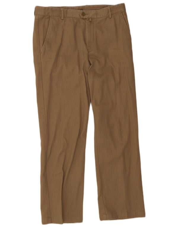 Pantaloni chino dritti da uomo Gant W34 L30 in cotone marrone