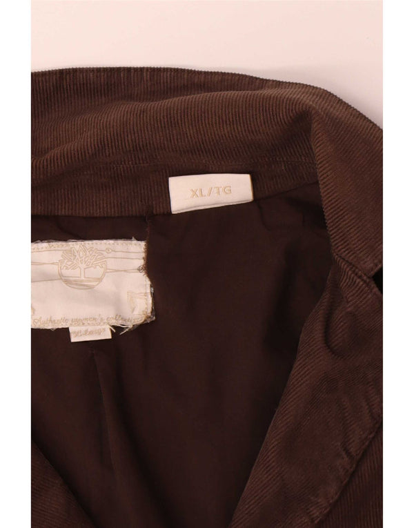 Timberland Giacca da donna in velluto a coste a 3 bottoni UK 18 XL Cotone marrone