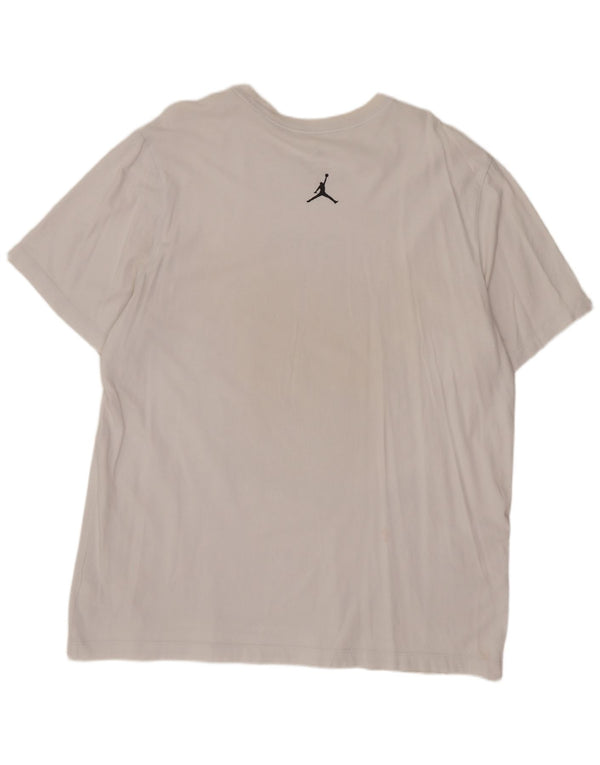 T-shirt grafica da uomo Jordan Top XL in cotone bianco