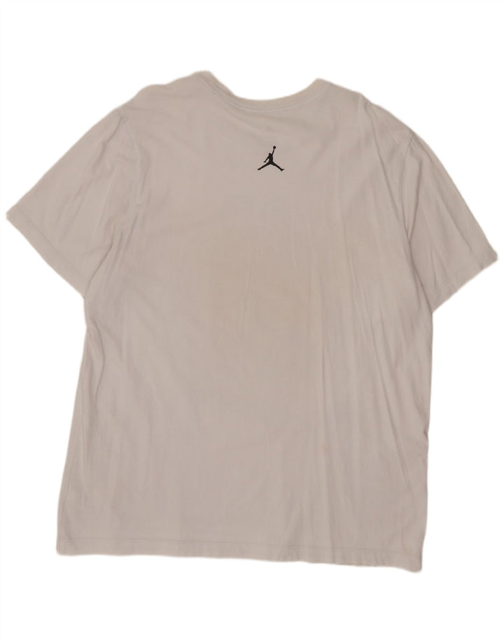 T-shirt grafica da uomo Jordan Top XL in cotone bianco