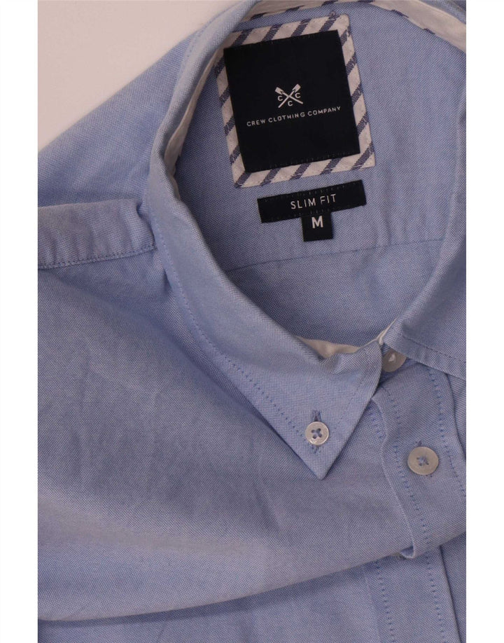 Crew Clothing Camicia slim fit da uomo in cotone blu medio