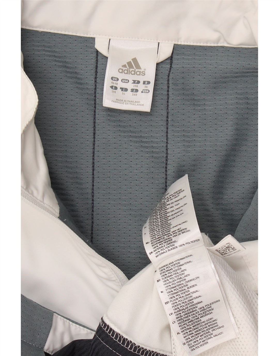Giacca da tuta da uomo ADIDAS UK 46/48 XL Poliestere color block bianco
