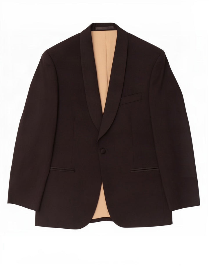 Giacca blazer a 1 bottone da uomo Marks & Spencer UK 38 lana nera media