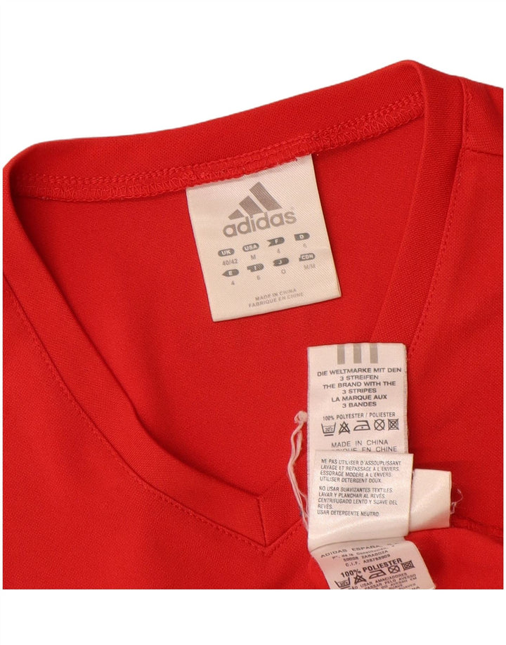 T-shirt Adidas Climalite da uomo UK 40/42 poliestere rosso medio