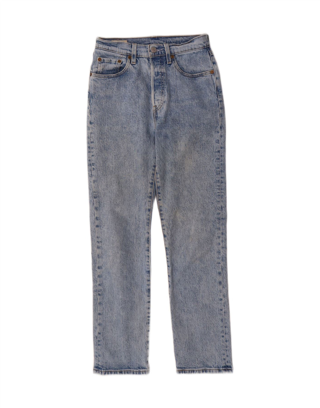 Jeans dritti a vita alta da uomo Levi's W25 L28 cotone blu