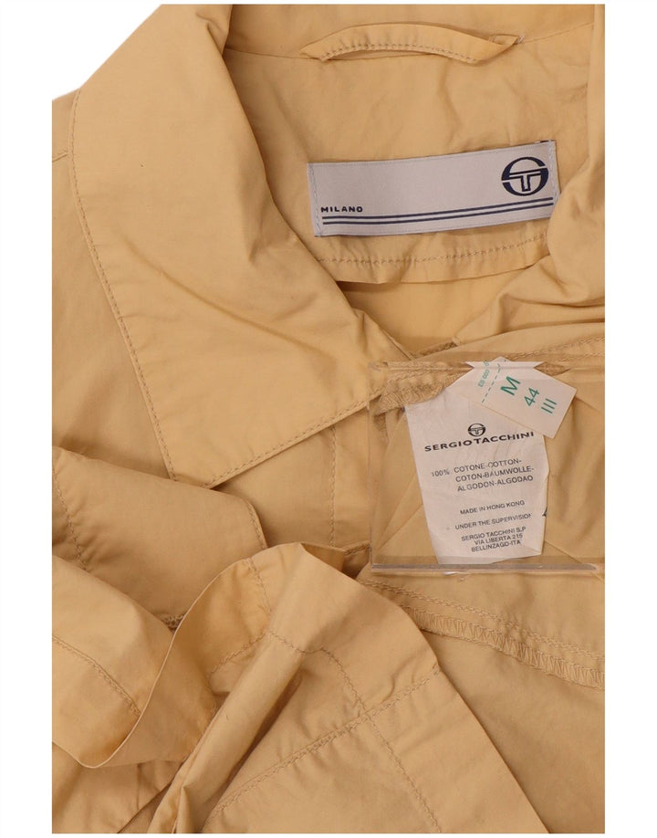 SERGIO TACCHINI Womens Utility Jacket UK 14 Medium Beige Cotton