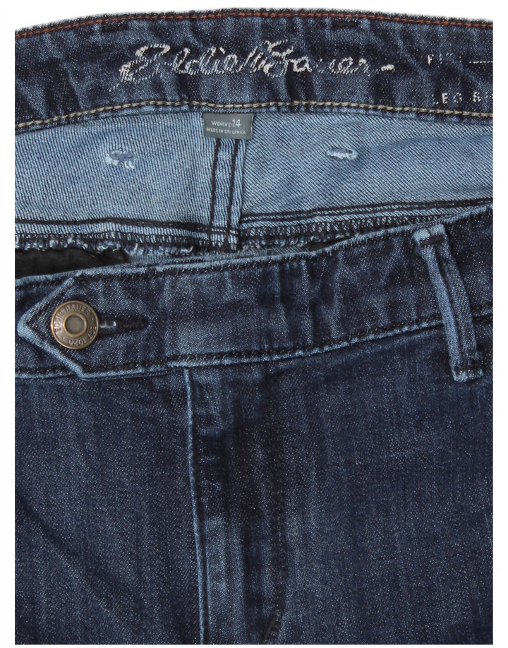 Jeans dritti curvy da donna EDDIE BAUER US 14 XL W36 L28 Cotone blu navy