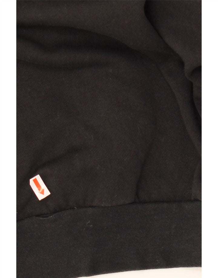 Felpa corta oversize da donna ADIDAS UK 16/18 grande cotone nero