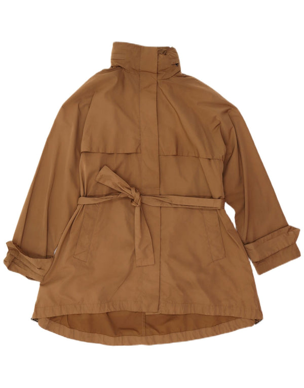 Trench oversize con cappuccio da donna Zara UK 10 piccolo poliestere marrone
