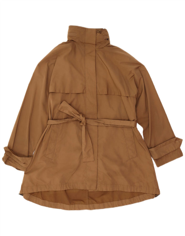 Trench oversize con cappuccio da donna Zara UK 10 piccolo poliestere marrone