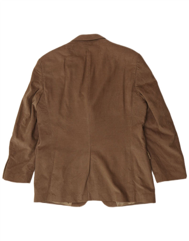 Giacca blazer in velluto a coste a 3 bottoni Marks & Spencer da uomo UK 42 grande beige