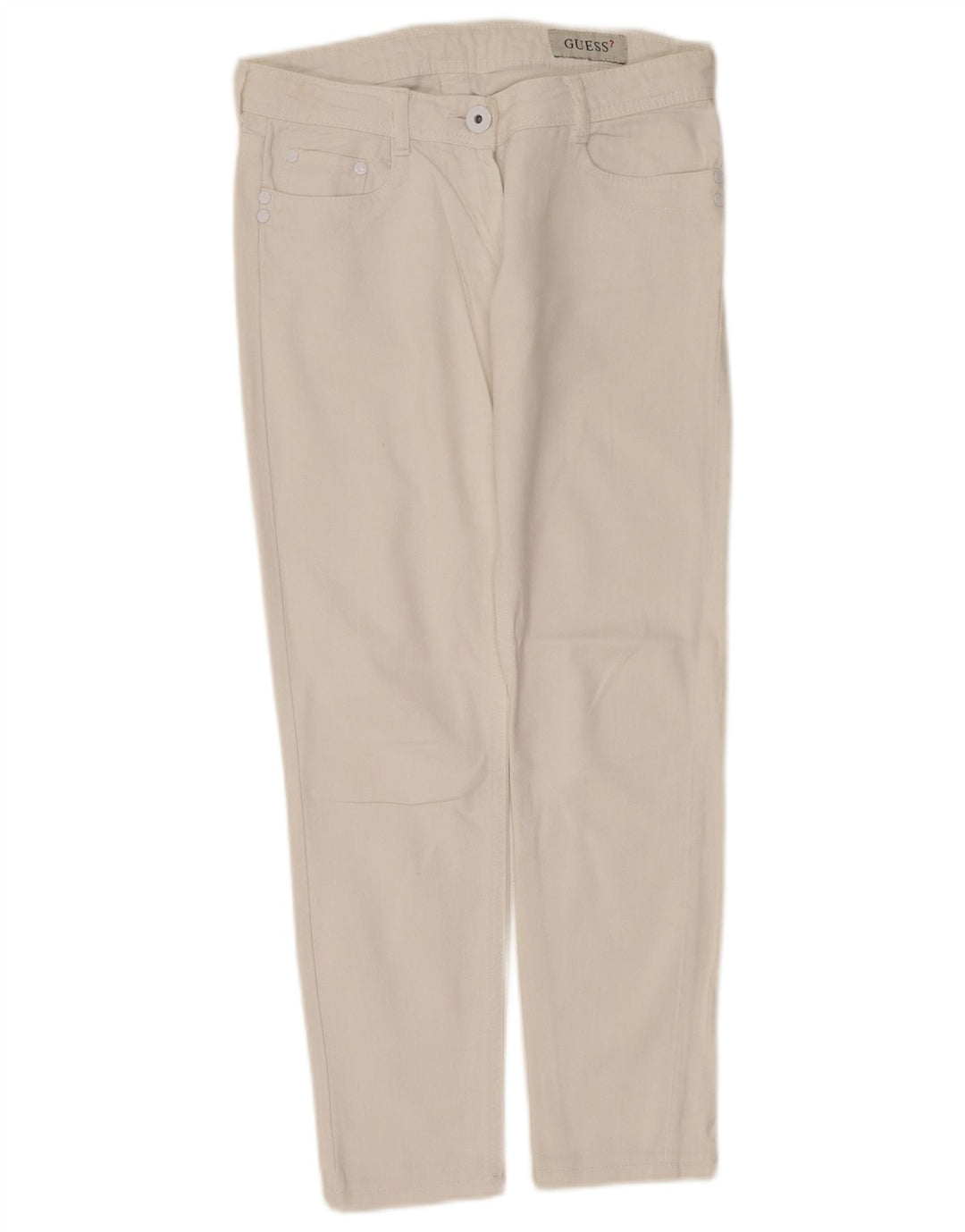 Jeans slim da donna Guess W28 L27 cotone bianco