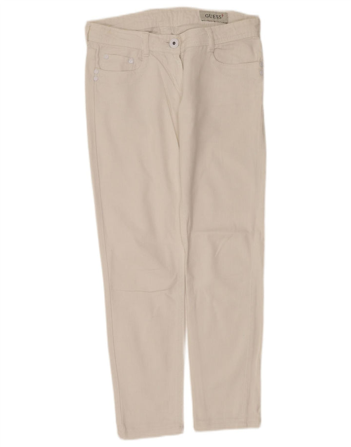 Jeans slim da donna Guess W28 L27 cotone bianco