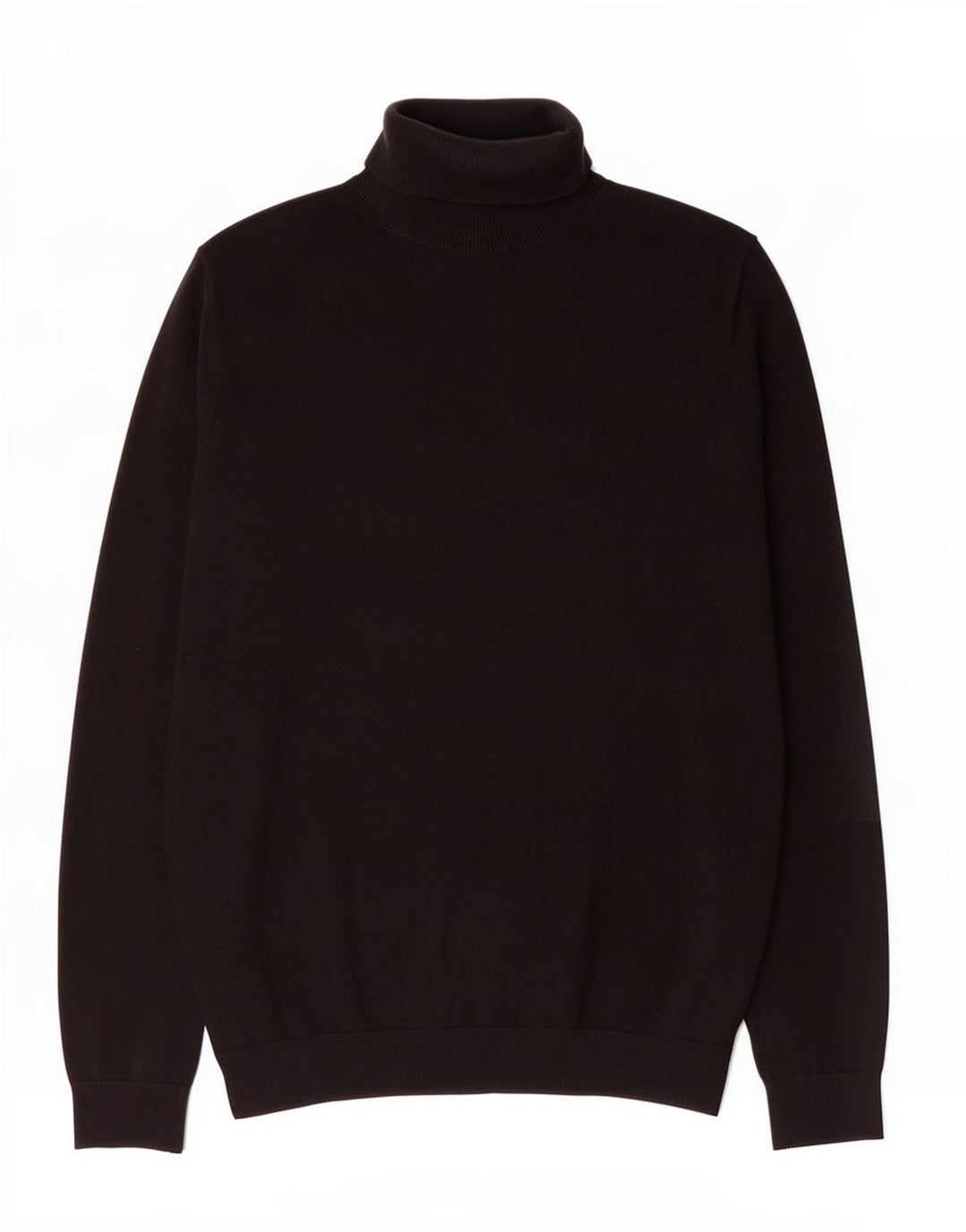Maglione maglione da uomo Marks & Spencer a collo alto in cotone nero medio