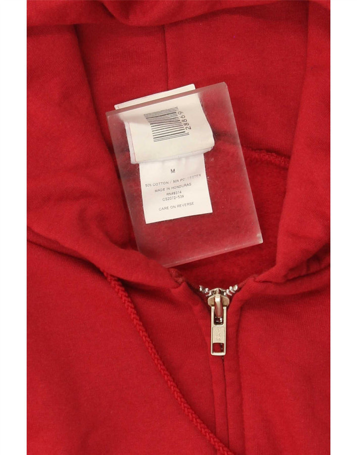 Maglione con cappuccio e zip grafica Champion da uomo Chicago Blackhawks rosso medio