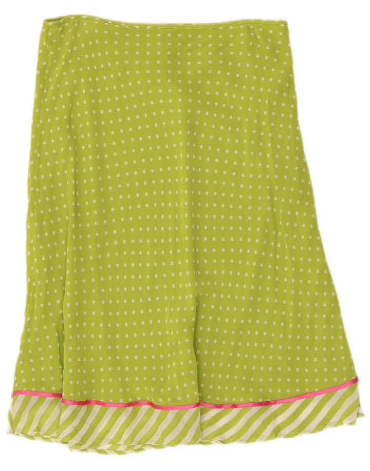Blugirl Gonna a trapezio da donna Blumarine IT 42 Media W28 Verde a pois
