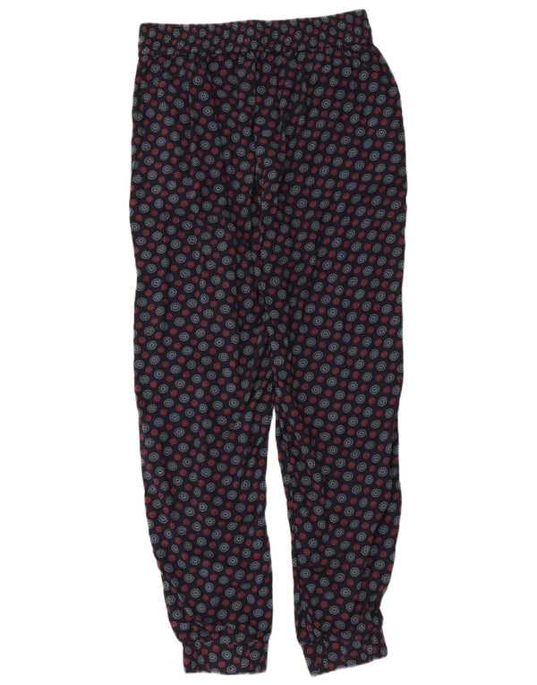 Pantaloni casual da donna Fat Face UK 12 Medium W30 L29 Blu navy geometrico