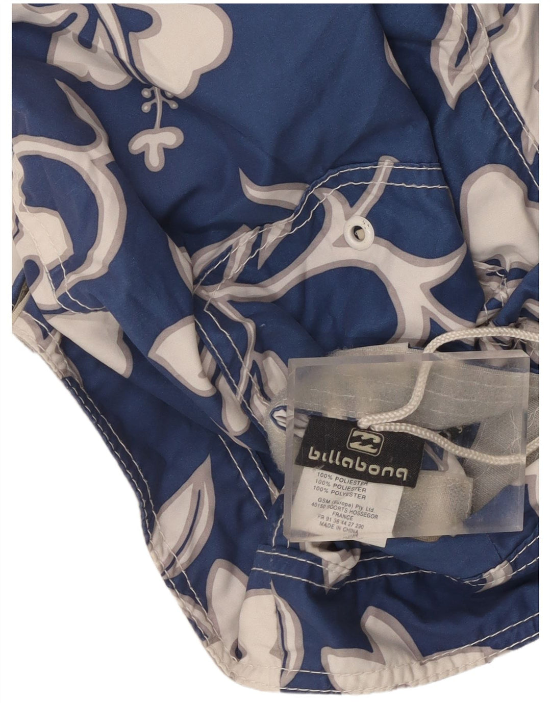 Pantaloncini da bagno reversibili da uomo Billabong piccoli in poliestere floreale grigio