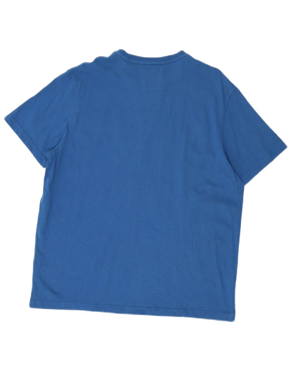 Crew Clothing T-shirt grafica da uomo Top XL in cotone blu
