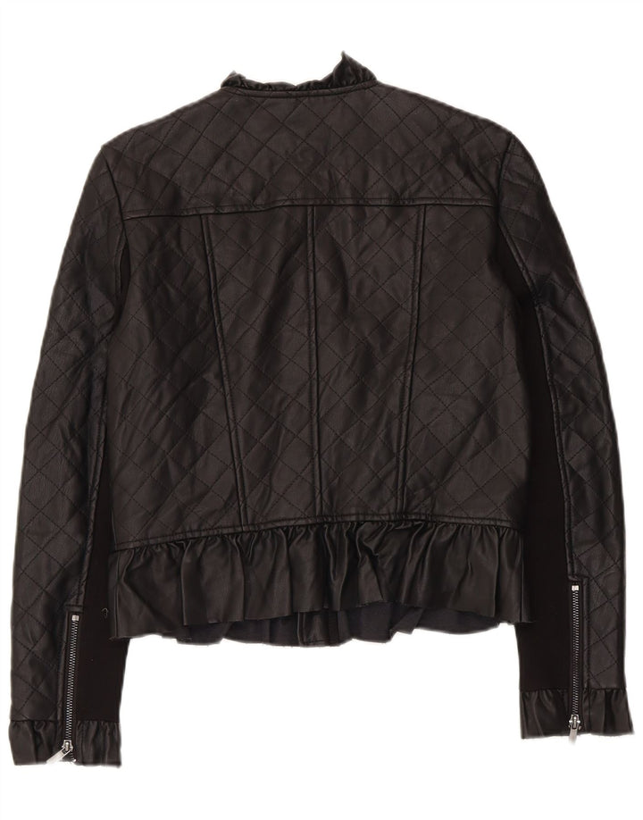 Giacca trapuntata in ecopelle da donna French Connection UK 10 piccola nera
