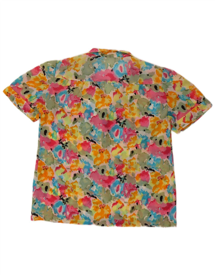 Camicetta a maniche corte da donna VINTAGE UK 16 Large Tie Dye multicolore