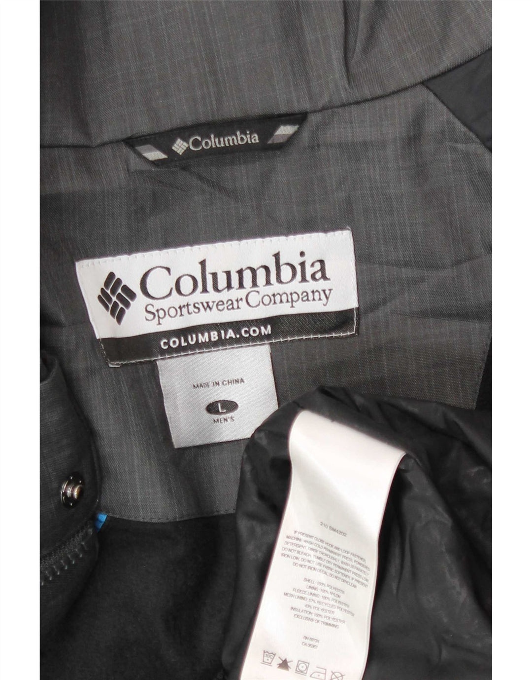 Giacca a vento da uomo Columbia UK 40 Large Grigio Poliestere