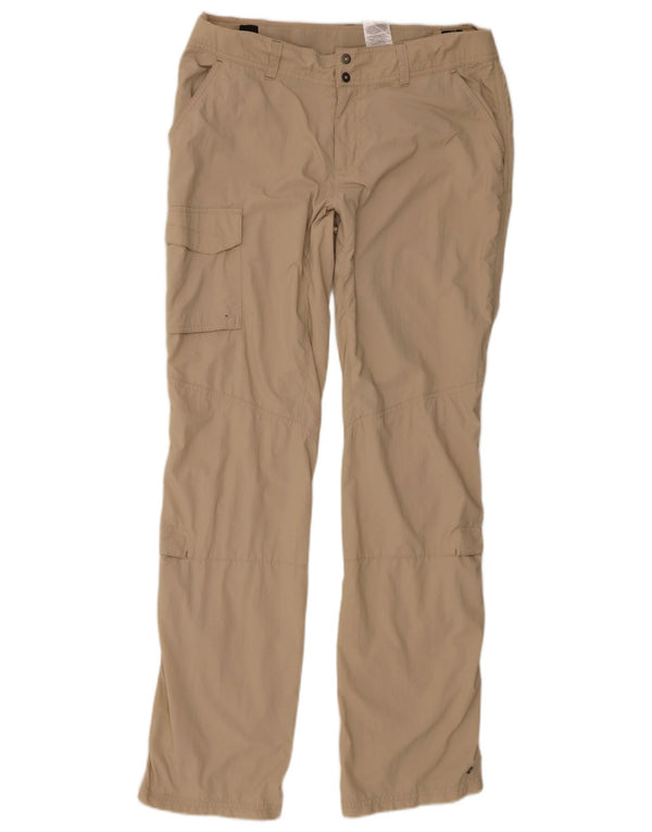 Pantaloni cargo regolari a vita bassa Columbia da donna UK 8 piccoli W32 L32 Beige