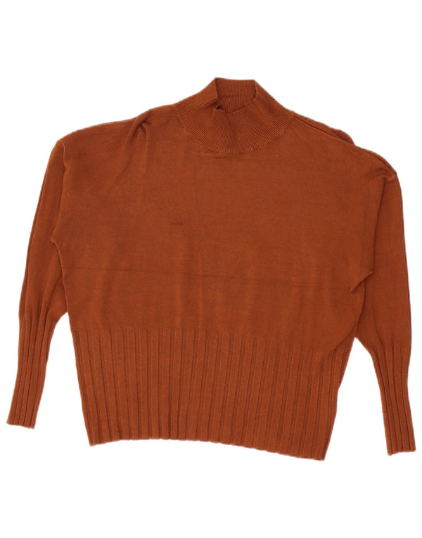 Maglione maglione a collo alto da donna Marks & Spencer UK 18 XL Viscosa bordeaux