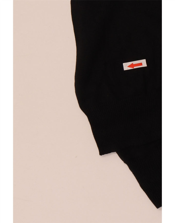 Maglione da uomo Marks & Spencer vestibilità regolare con scollo a V XL cotone nero