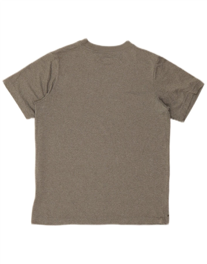 T-shirt grafica Nike Dri Fit da donna, taglia UK 14, grande poliestere chiazzato grigio