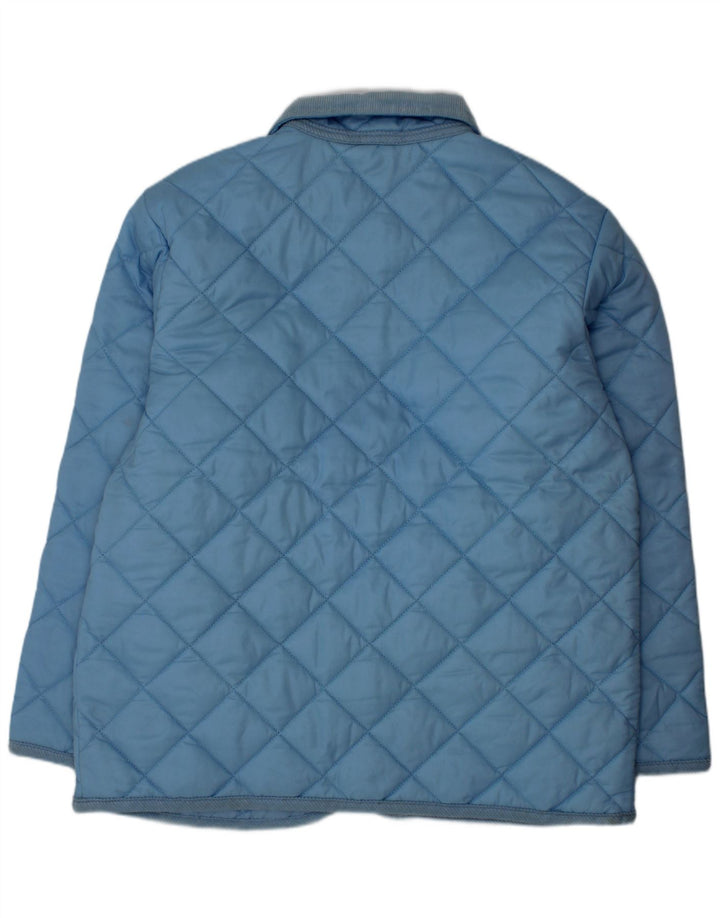 Giubbotto Trapuntato Bambino Benetton 7-8 Anni Nylon Blu Medio