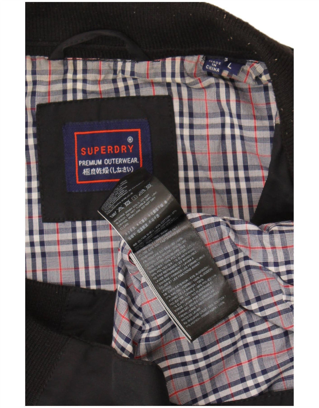 Giubbotto bomber da uomo Superdry UK 40 grande cotone nero