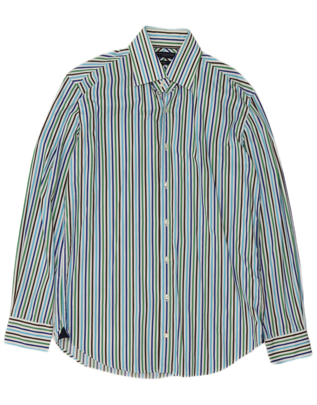 Camicia aderente da uomo Tommy Hilfiger taglia 39 15 1/2 media multicolore
