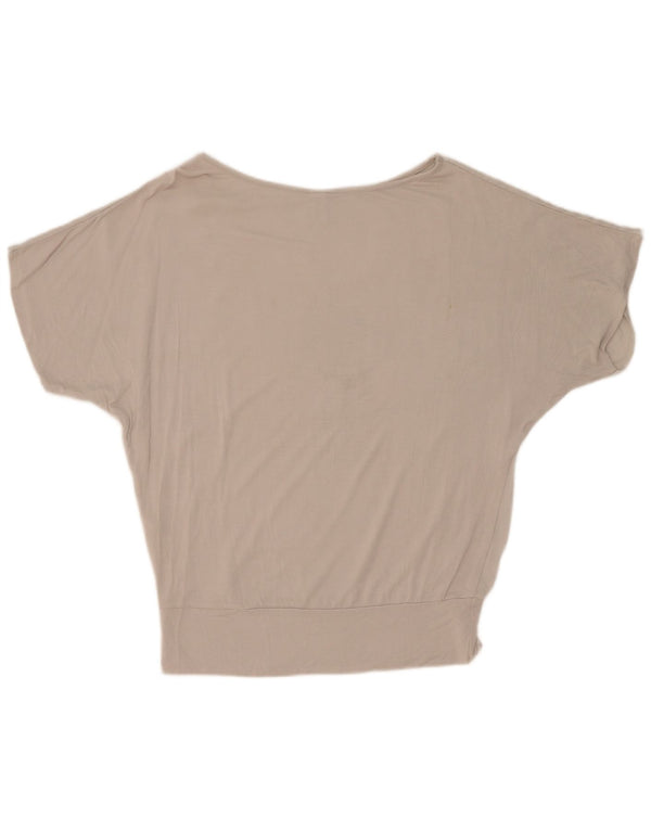 T-shirt grafica oversize da donna Benetton Top UK 10 Small Poliestere grigio