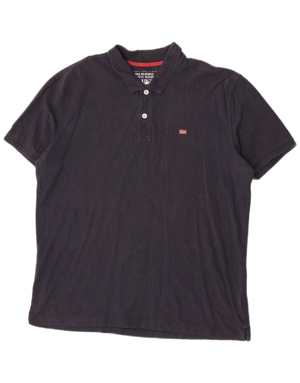 Polo da uomo Napapijri 3XL in cotone blu navy